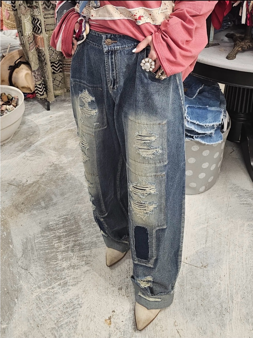 A Rare Bird Grunge Jeans M/L Boutique Jeans